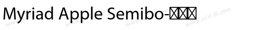 Myriad Apple Semibo字体转换